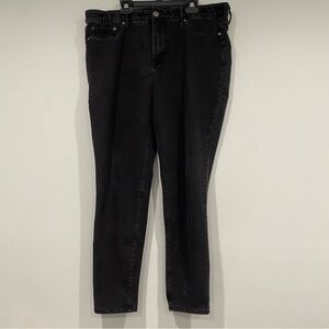 Seven 7 Brooks Knit Denim Legging Black Skinny Jeans Women's Size 16